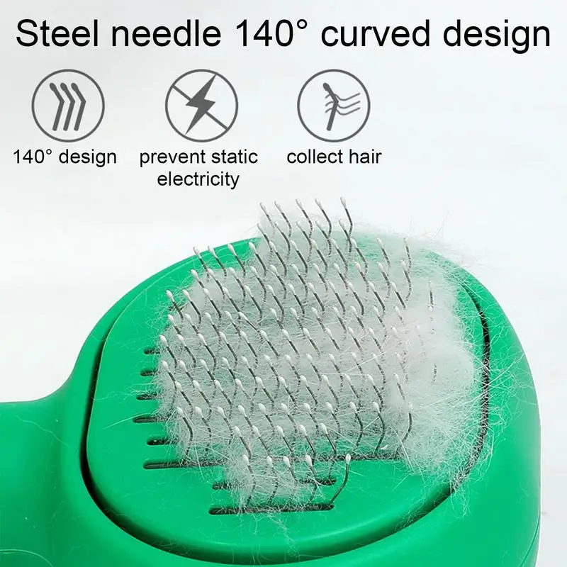 Cat Grooming Brush Dematting Comb Tool For Pet Hair Portable Effective Undercoat Rake Brush For Small Medium Large Dogs Pets