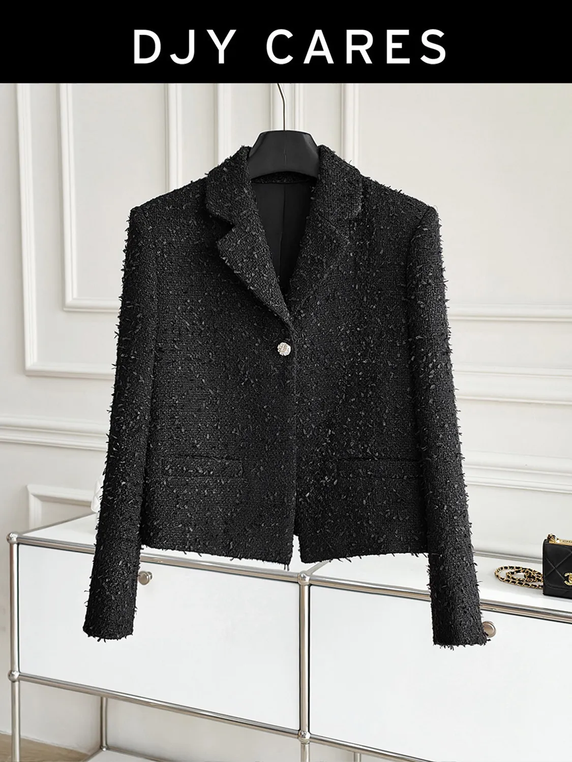 

Новый усовершенствованный пиджак с воротником, модный изысканный топ на одной пуговице большого размера