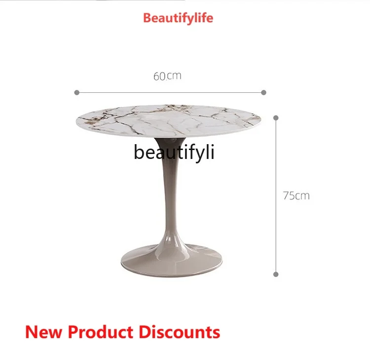 

01A Stone Plate Negotiation Table and Chair Combination Light Luxury Modern Marble Small round Table Leisure Reception Table