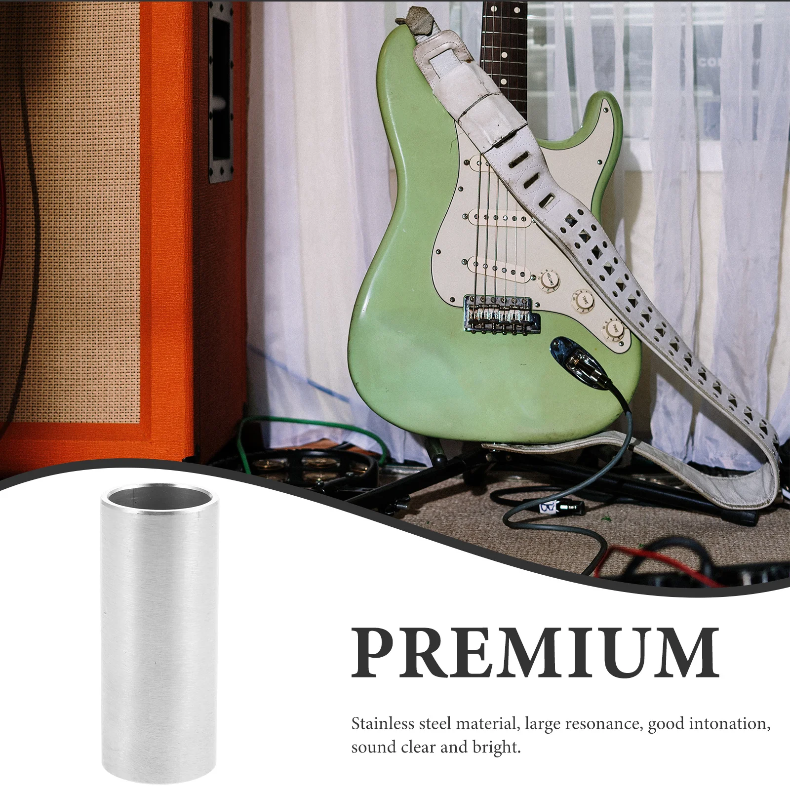 

Sturdy Electric Guitar Slide Bar Durable Metal Guitar Accessory Clear Bright Sound Professional Music Instrument