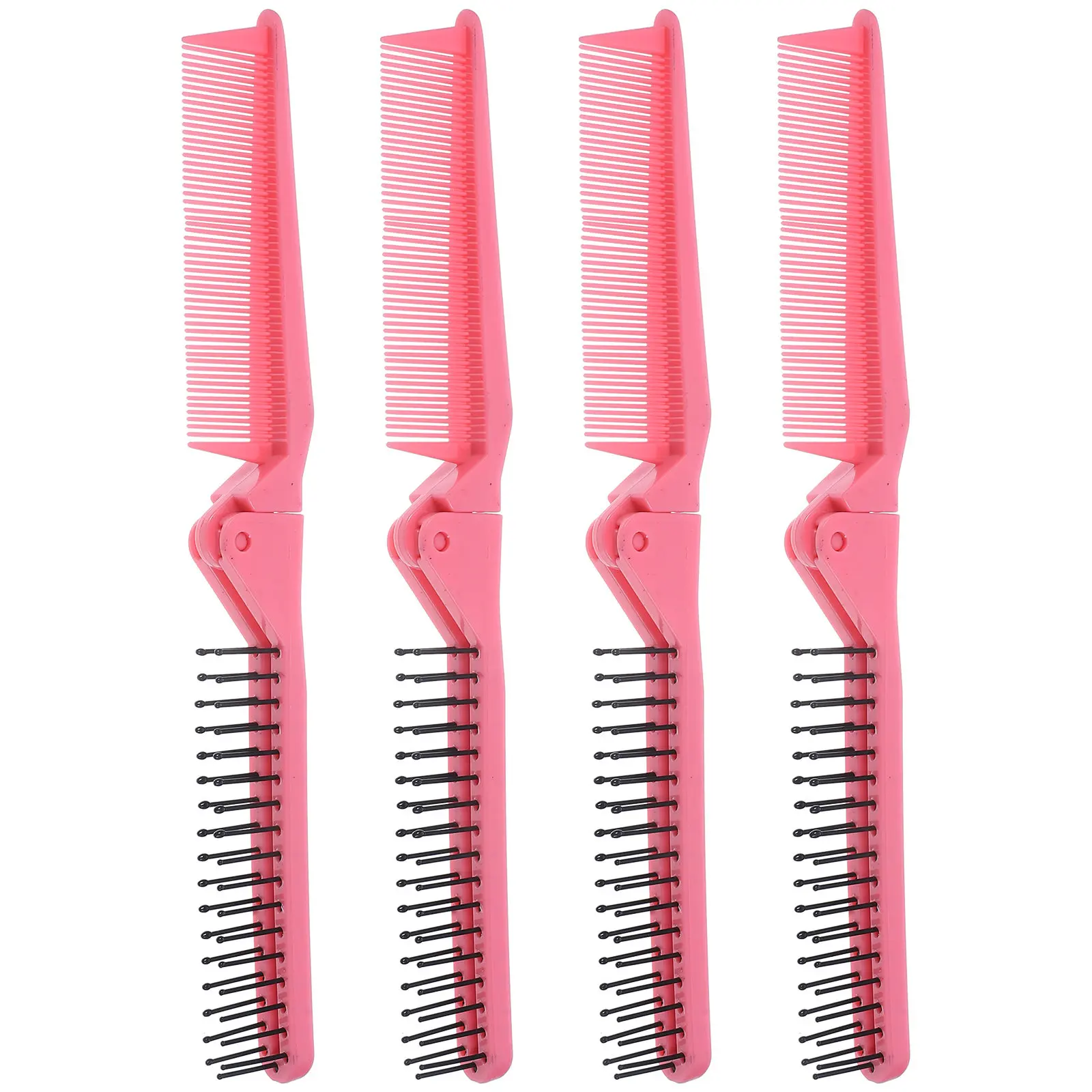 

4Pcs Travel Portable Comb Foldable Hair Comb Plastic Lightweight for Home Outdoor Use Smooth Double Design Easy Carry