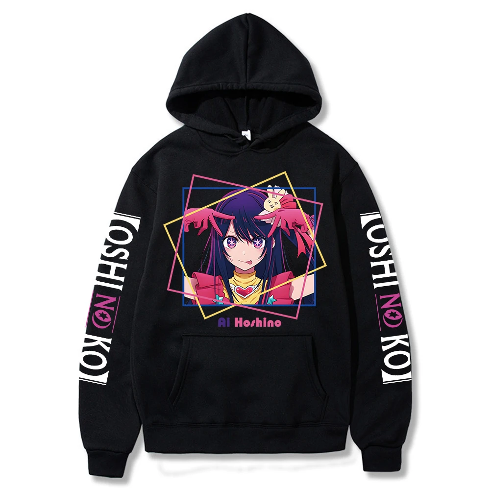 Oshi No Ko Anime Ai Hoshino Hoodie Long Sleeve Streetwear Men Women Hooded Sweatshirt 2023 New Japan Manga Harajuku Clothes