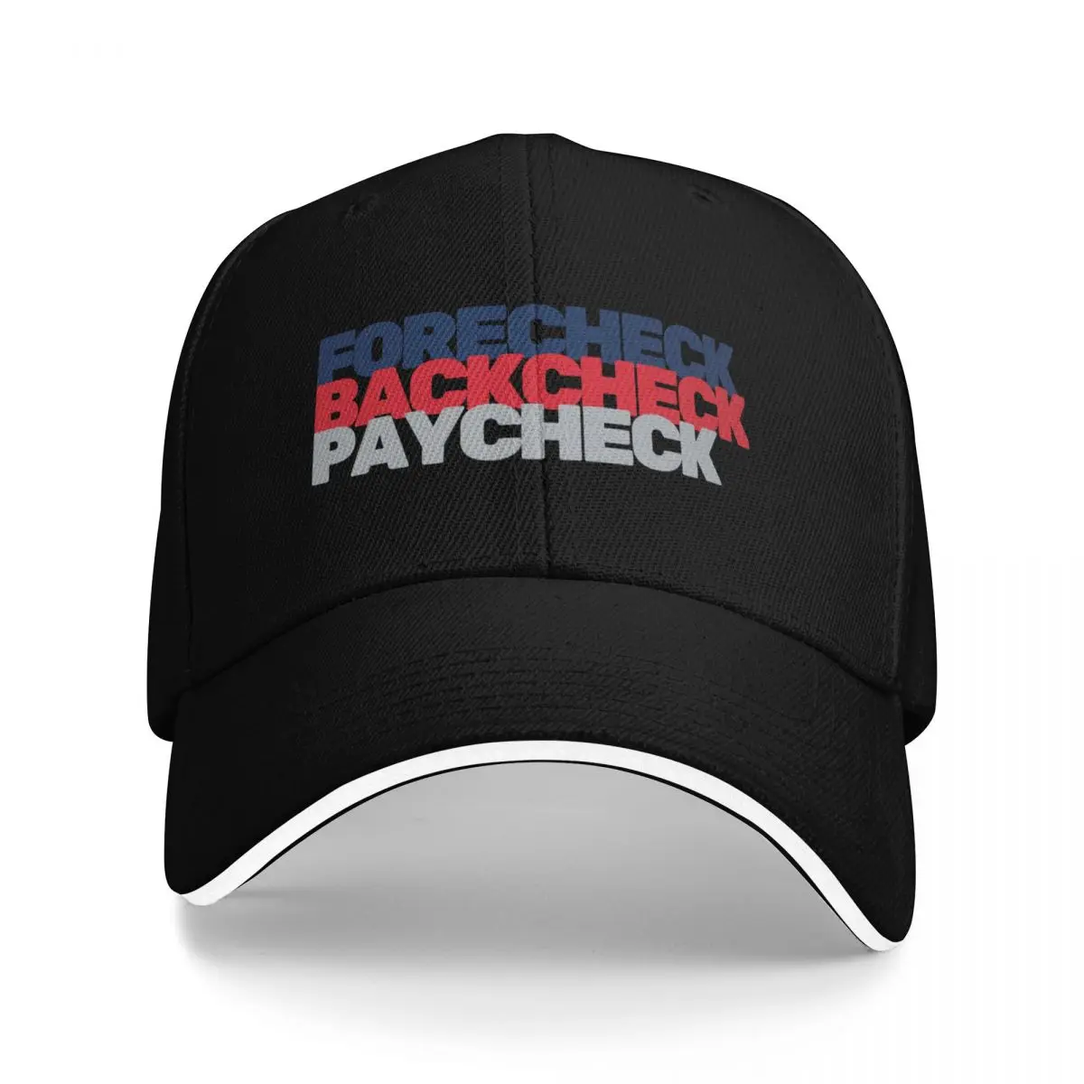 

LK Forecheck, Backcheck, Paycheck Columbus Blue Jackets Team Colors Baseball Cap Golf Wear Beach Bag Women Men's