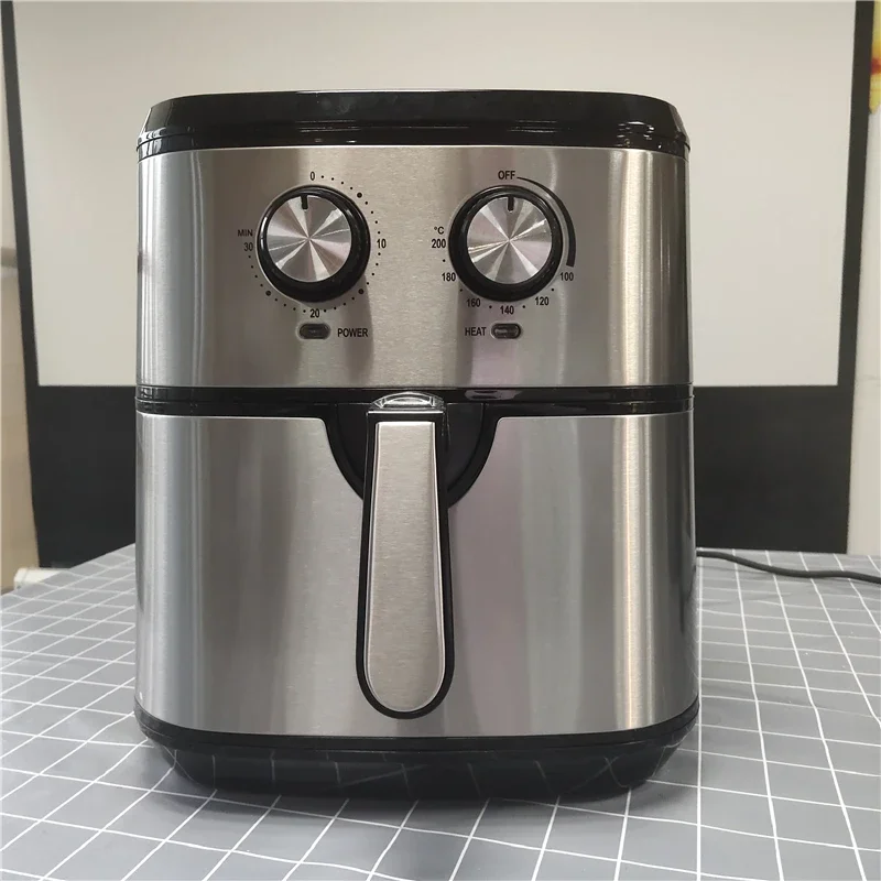 New Design Stainless Steel Cover 1800W 7.0 Liter Mechanical Cooking Chicken Manual China Air Fryer