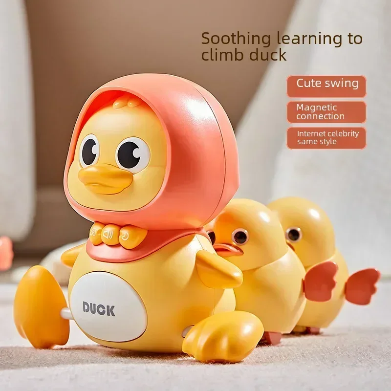 Wobbling Duck Mom lenitivo elettrico strisciante attrazione magnetica giocattolo per la pratica del bambino giocattoli elettronici per bambini animali domestici Тамагочи