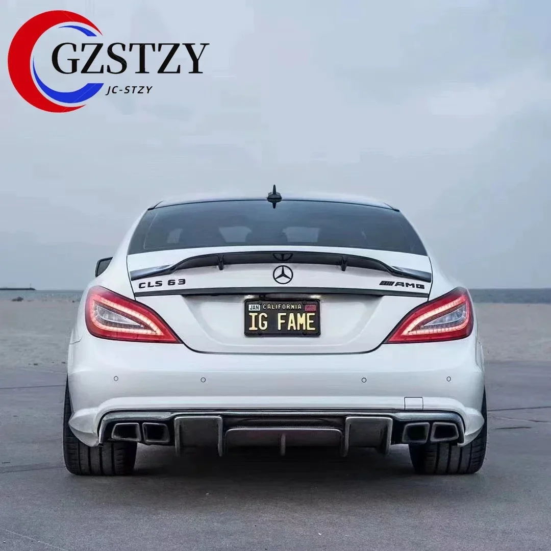 For Mercedes CLS Class W218 Spoiler Carbon Fiber Rear Trunk Spoiler Wing R Style 2011 2012 2013 2014 2015 2016