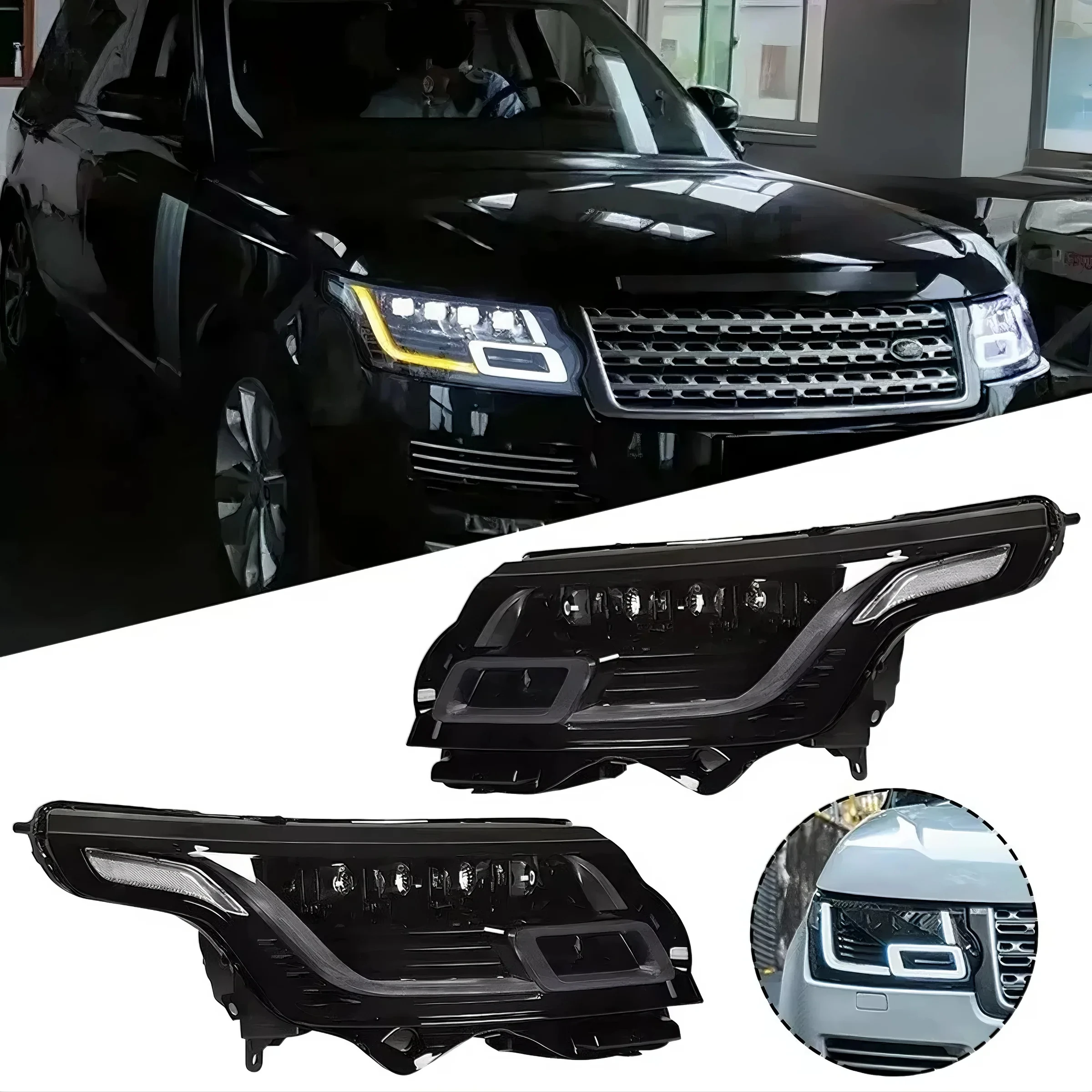 

Led Headlights Assembly DRL for Land Rover Range Rover Sport L494 2014-2017 Upgrade Plug and Play Projector Led Dynamic Signal
