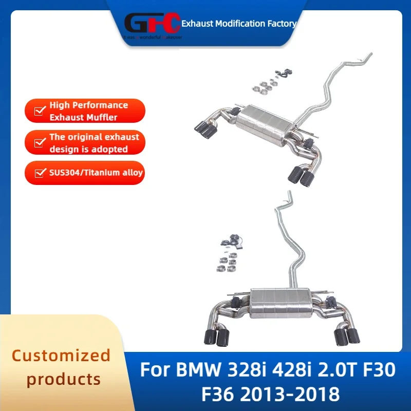 

Catback Valvetronic Exhaust Pipe for BMW 328i 428i 2.0T F30 F36 2013-2018 High-Performance Stainless Steel Valve Exhaust Muffler