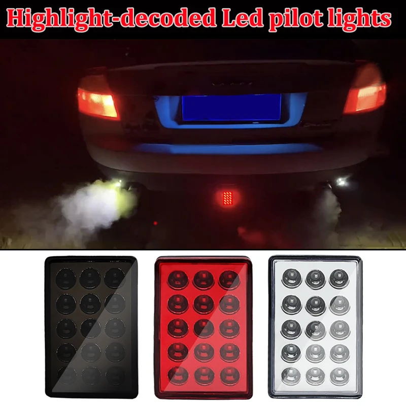

Car LED 3rd Brake Light 12V 15LED F1 Style Universal For Car Motorcycle Rear Tail Lights Auto Warning Signal Stop Safety Lamps