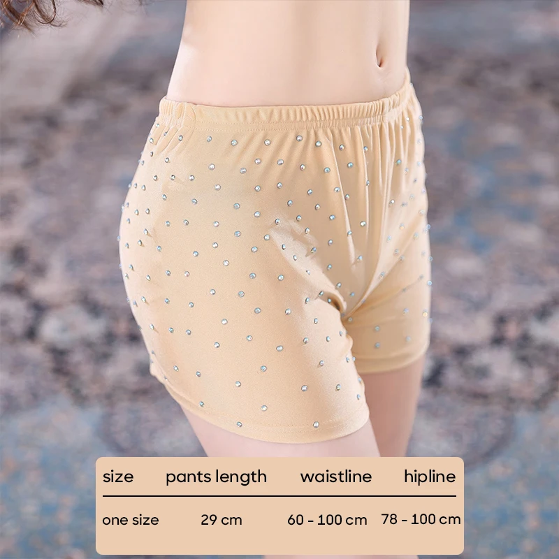 Belly Dance Safety Short Pants Leggings Anti Exposure Bottoming Hot Diamond Shorts Dance Bottoms Lining Adult Women Accessories