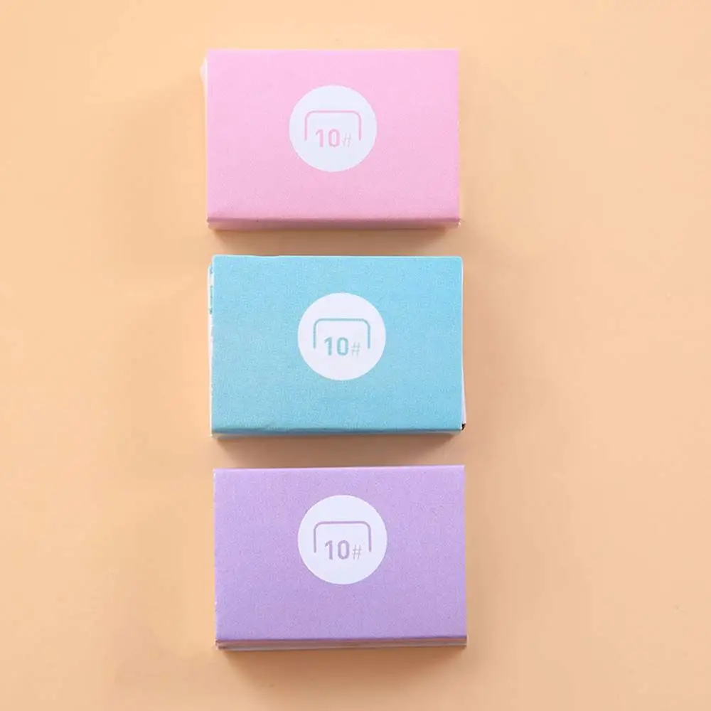 Creative Macaron Mini Student Supplies Cartoon Size 10 Staples Stapler Key Chain Mini Stapler Stapler Binding Tools