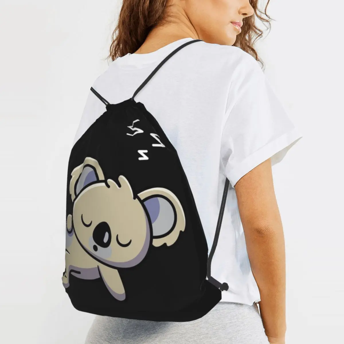 Niedlicher Baby-Koala-Schlaf-Gute-Nacht-Rucksack, modische Kordelzugtaschen, Kleinkramtasche, Büchertaschen für Reisende und Studenten