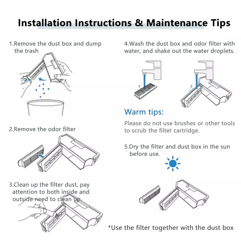 Escolha para ecovacs deebot x5 pro eletrodomésticos robô aspirador de pó saco pano filtro hepa peças reposição