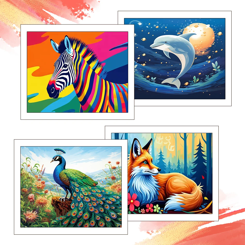 

RUOPOTY Painting By Number Adults New Animals Digital oil paintings Set 40X50cm Picture Drawing On Canvas Decorative Wall Decor
