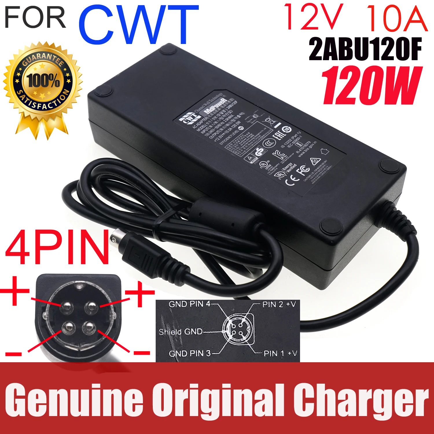 

Genuine CWT 12V 10A 120W AC Adapter for QNAP TS-409 TS-410 TS-412 Turbo Synology DiskStation DS410 DS418 NAS Power Supply