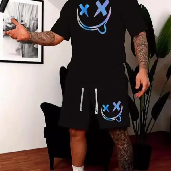 

New NS Clothing Sets Men's Casual Sportswear ort Sve T-irt Autumn Season ort Pants Comfortable Faion Men's Outfits