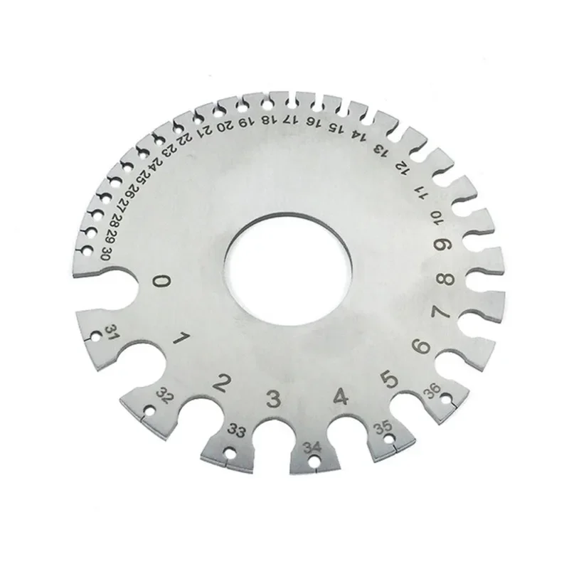 Rvs 0-36 Ronde Awg Swg Draad Dikte Ruler Gauge Diameter Measurer Tool Meters