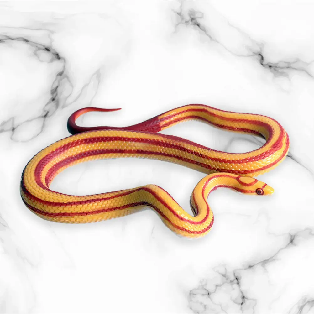 Fake Snake Prop Realistic Corn Snake Reptile Scary Halloween Tricky Props April Fools Artificial Prop Simulation Animal