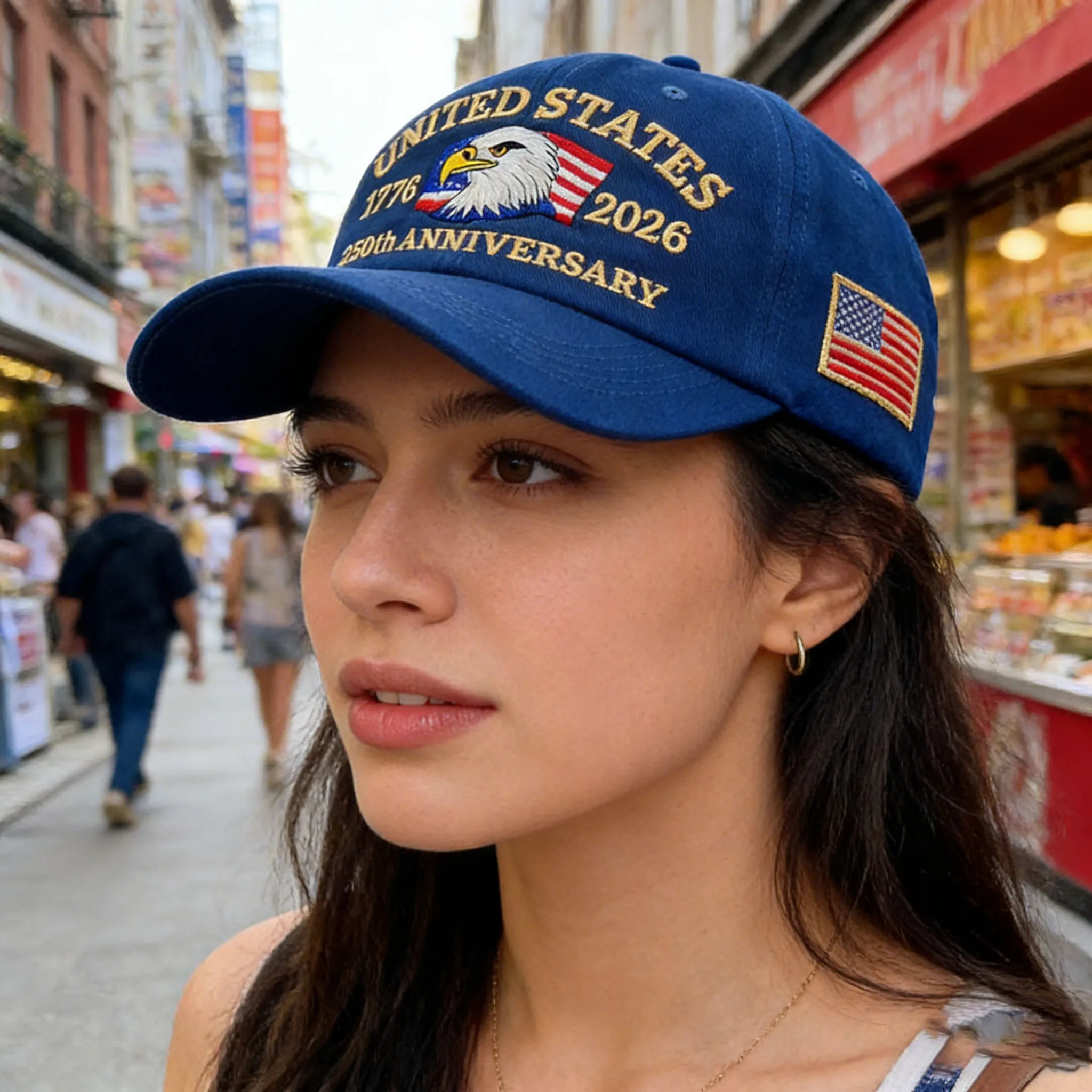 ABLECAP 250. Jubiläumsmütze USA Patriotische Baseballkappen Adler-Bestickte Baseballmützen für Männer Frauen 250-Jahres-Jubiläumsmütze – Detail 6