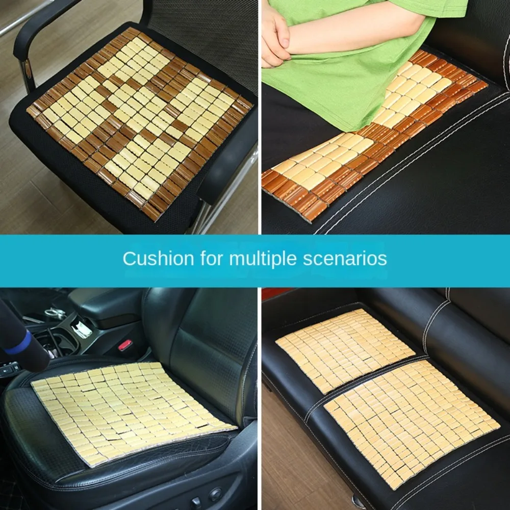 New Square Summer Seat Mat Breathable Bamboo Chair Cover Comfortable High Ventilation Cooling Car Seat