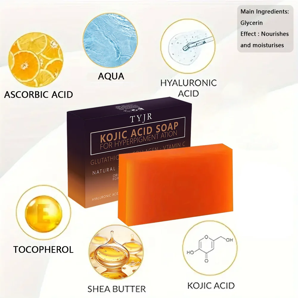 Turmeric Kojic Acid Soap Massage Soap Handmade Soap for Face and Bath for Deep Cleansing, Exfoliation, Body Moisturizing