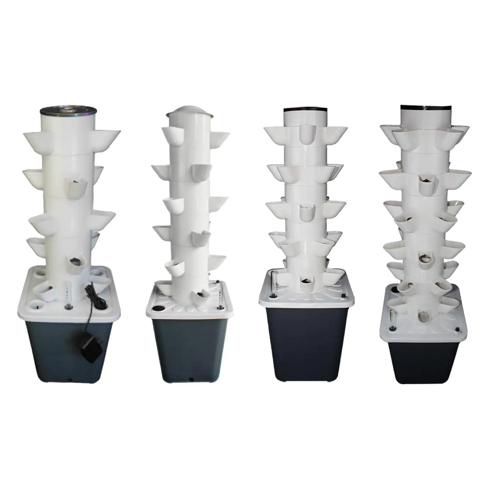 

Vertical Gardening Planter Sponge Water Pump Hydroponic Grow System Tower Kit for Cherry Tomatoes Balcony Vegetables Lawn Yard