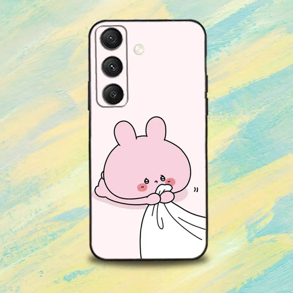 A-samimichan c-bonita capa de telefone para samsung s25, s24, s10, s22, s21, s20, s23, ultra, plus, lite, fe, capa preta de silicone macio