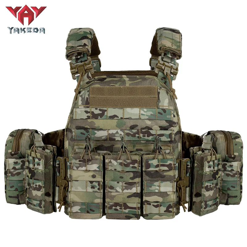 Imagem -02 - Yakeda-outdoor Caça Tactical Vest Porta-chapas Liberação Rápida Protetora Ajustável Airsoft Transportadora 6094