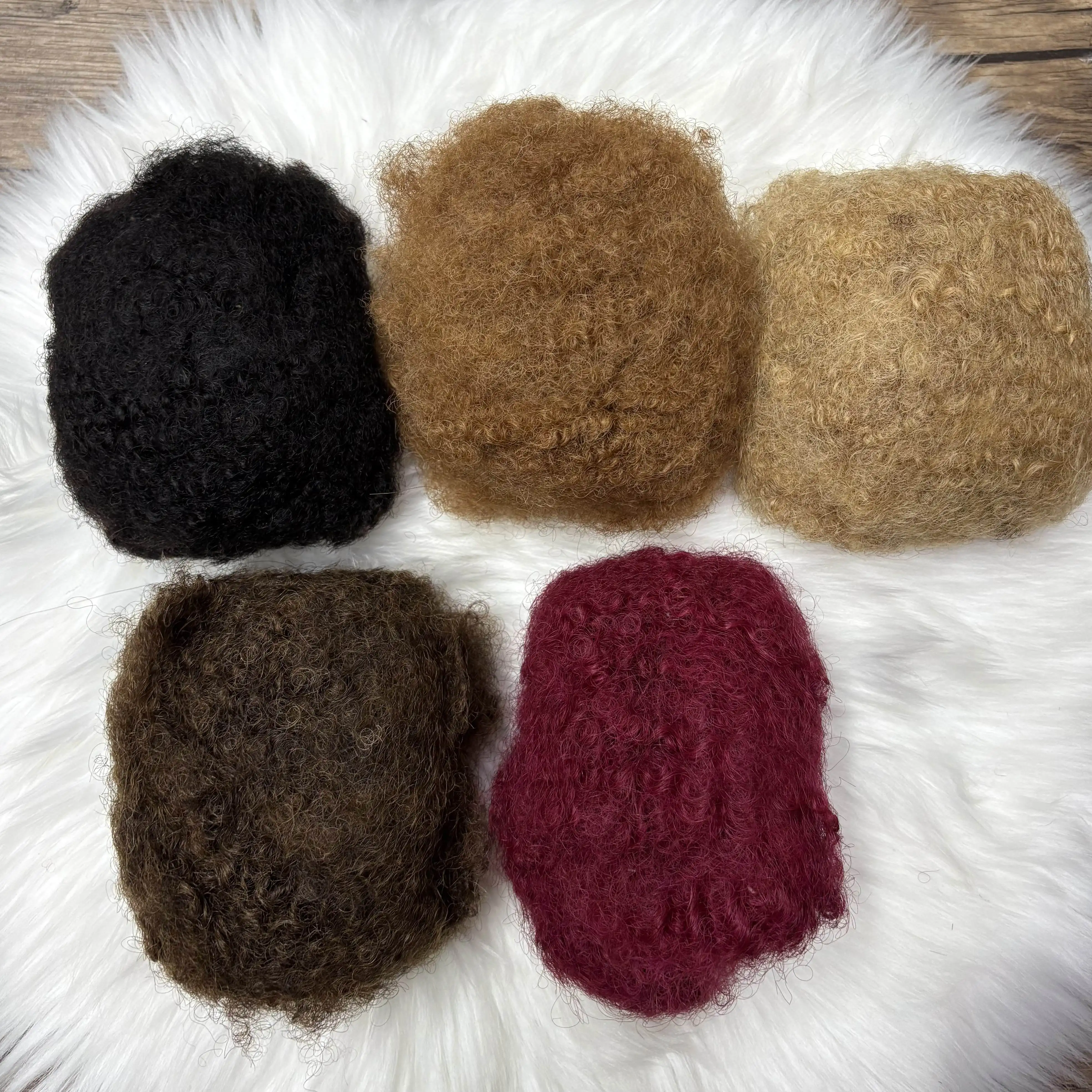 Afro Kinky Curly Bulk Echthaar zum Flechten, 25,4 cm, 30 g/Packung, Farbe Bulk, kein Schuss für Dreadlock-Erweiterungen, Loc-Reparatur, Micro Locs