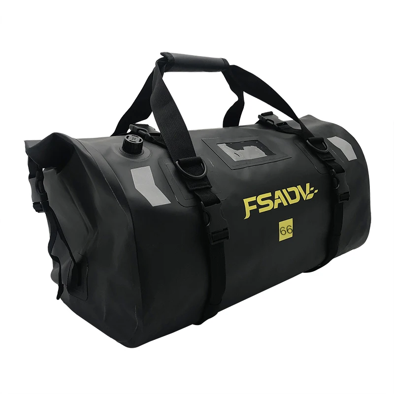 40L/66L Motorbike Luggage Backpack Motorcycle Seat Bag Motorcycle Waterproof Tail Bag Travel Outdoor Dry Luggage Roll Pack Bag