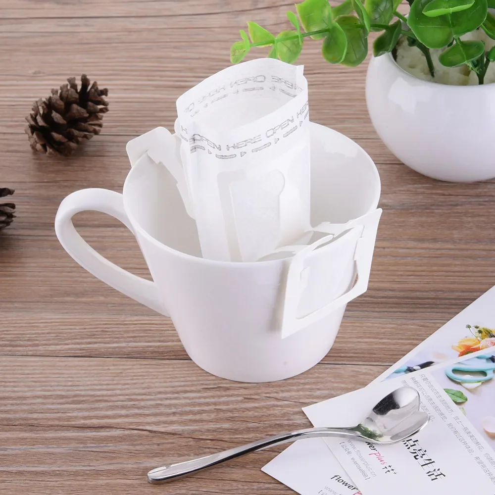 50pcs/Pack Drip coffee bag portable self-service coffee tea hanging sanitary filter paper home office travel essential Home