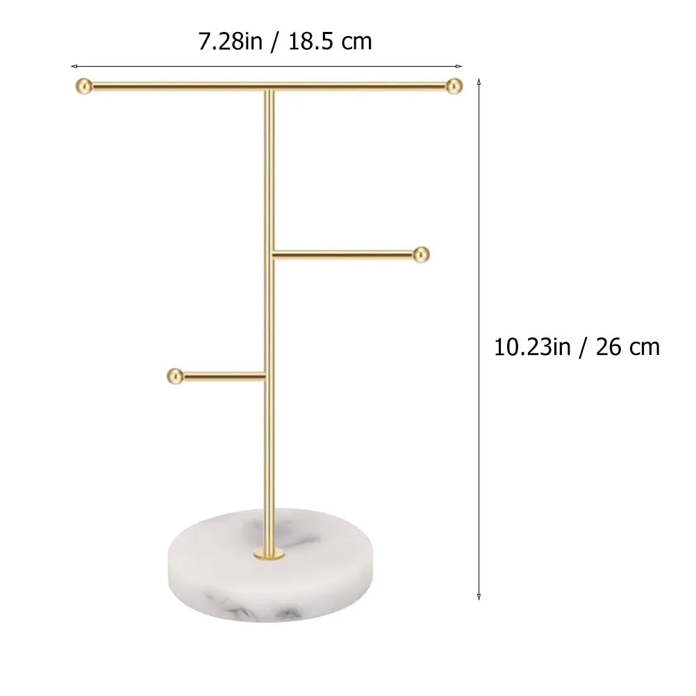 1Pcs Jewelry Display Stand Marble Metal Watch Holder Stable Durable Storage Rack for Shop Trade Show Jewelry Stand Holder