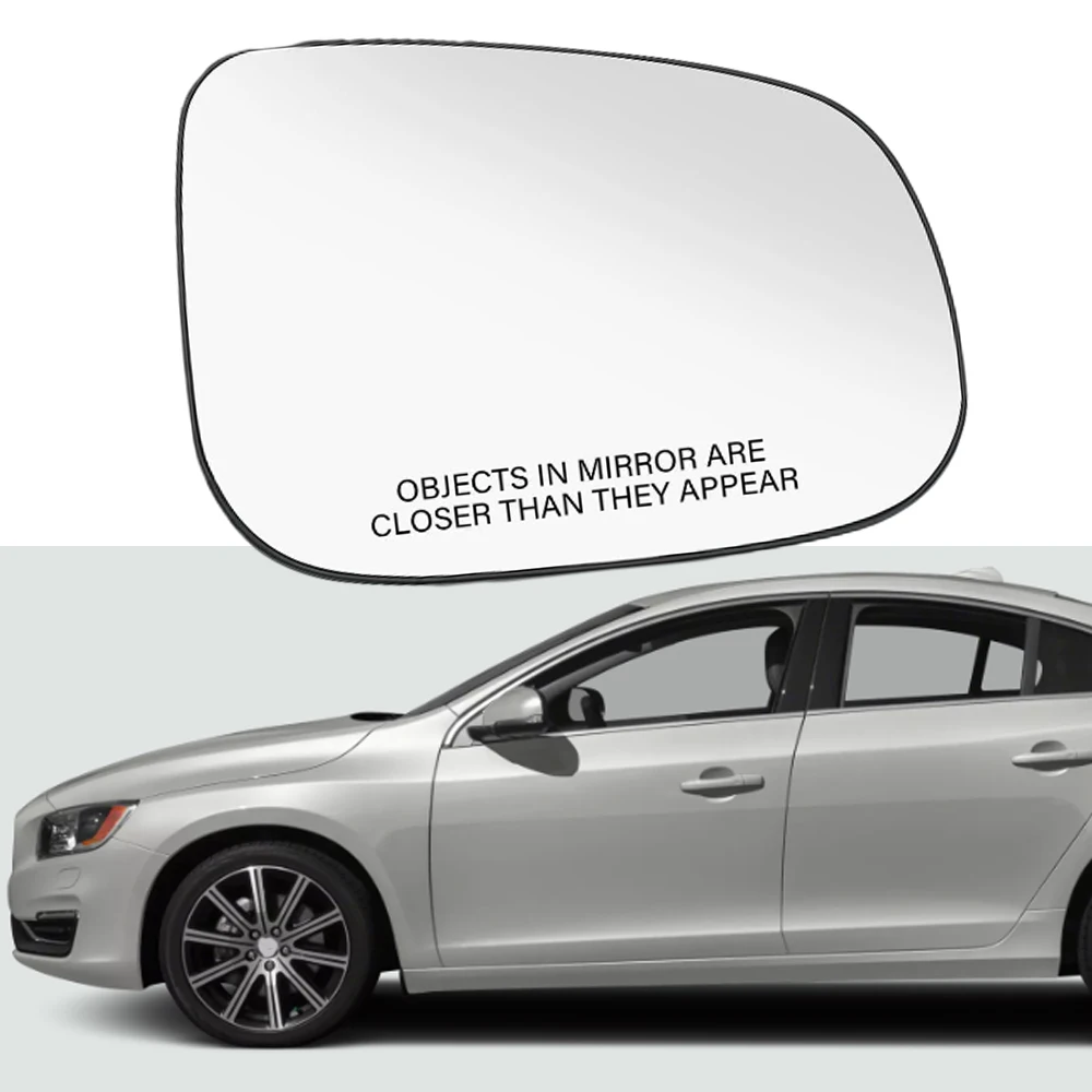 Heated Rearview Mirror Glass Side Mirror Lens for Volvo S60 S80 2014-2015 V60 2015-2018 Jaguar XJ XF 2013-2018 Left Hand Driver