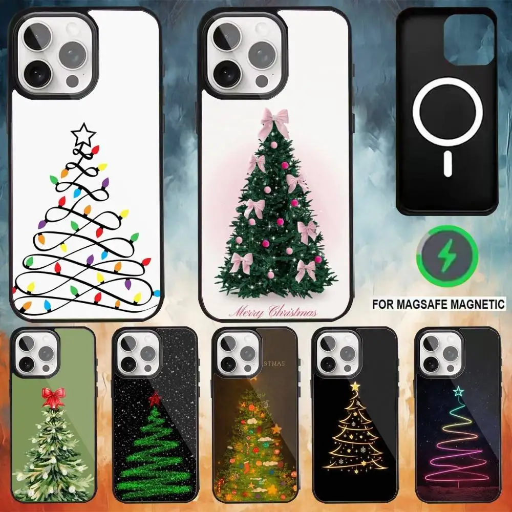 

Merry Christmas Tree Phone Case For iPhone 17,16,15,14,13,12,Plus,Pro,Max For Magsafe Magnetic Wireless Charge