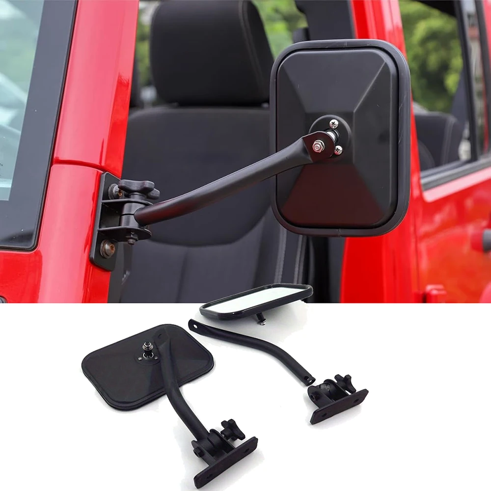 

Зеркало заднего вида на боковой дверь автомобиля, регулируемая форма, угловая линза, слепая зона, внешнее зеркало для Jeep Wrangler TJ JK 1997-2018, Стайлинг автомобиля