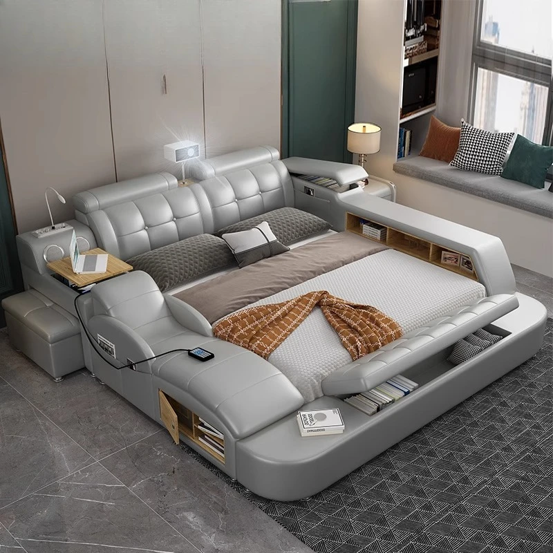 

Cabinets Aesthetic Bed Dressing Unique King Size Storage Bed Double Bedroom Smart Muebles Para El Hogar House Accessories