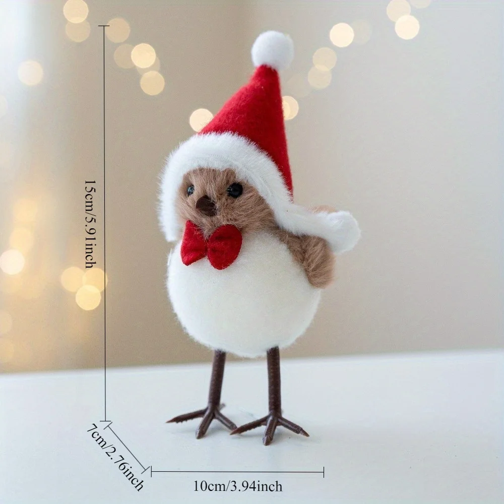 Roter Schal Schaumstoff Weihnachtsvogel Baumschmuck Anhänger Heimdekoration Festliche Winterdekoration Niedliches Neuartiges Party-Geschenk-Accessoire – Detail 4