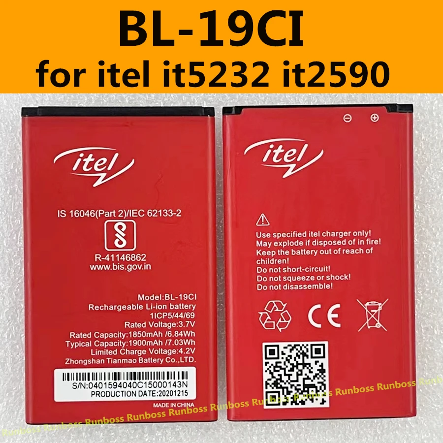 

New 1900mAh BL-19CI battery for itel it5232 it2590 BL 19CI mobile phone batteries