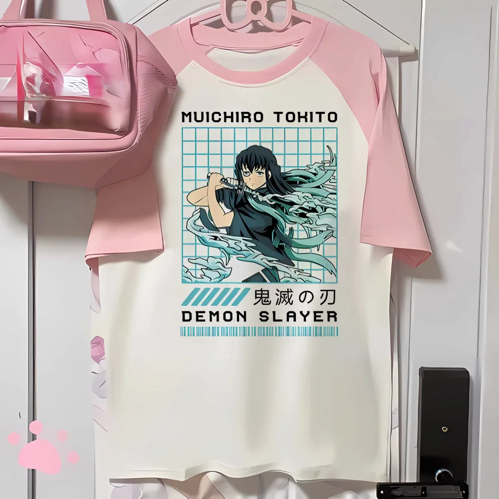 Muichiro Tokito t shirt women comic youthful harajuku t shirt girl y2k funny streetwear clothes