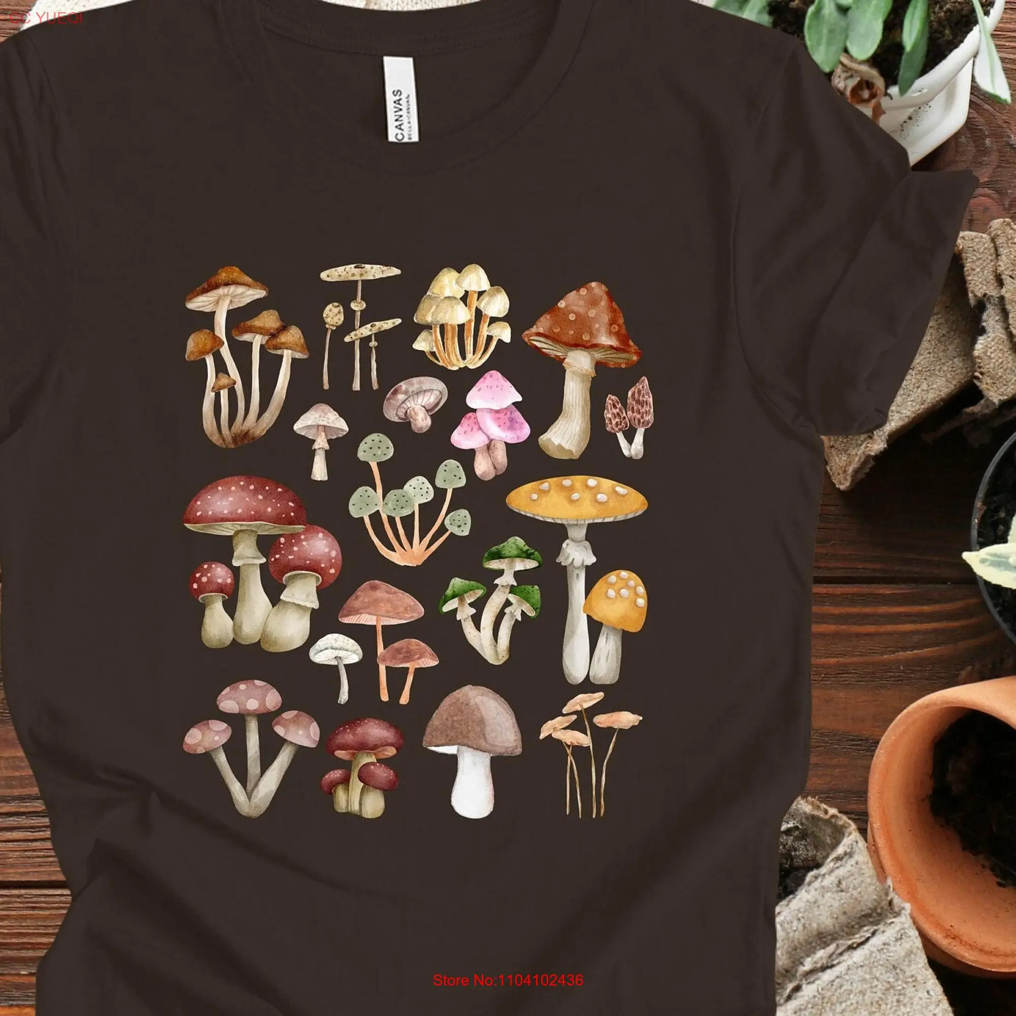 

Футболка с грибами Fungi Shroom Birthday Lover Mycophile Fungivore Naturalist с длинными или короткими рукавами