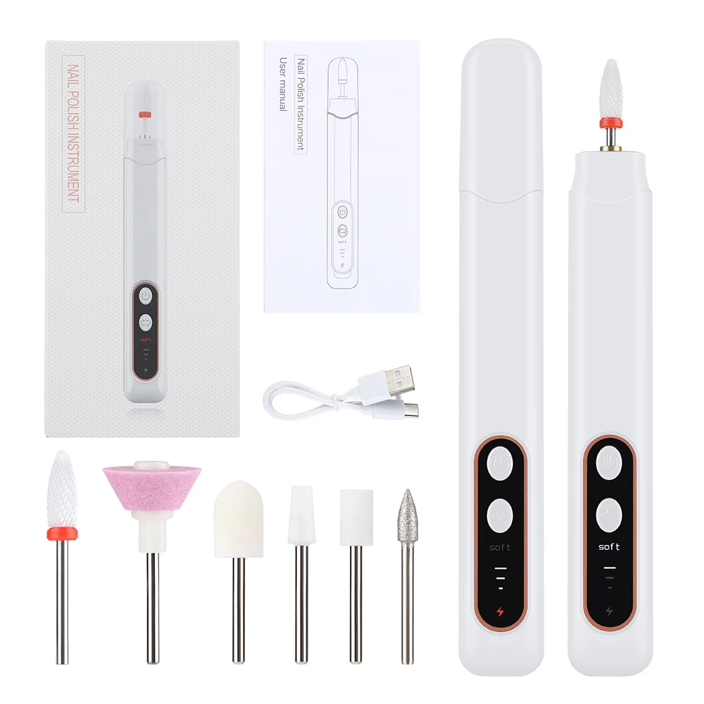 

Professional Manicure Pedicure Kit Cordless Electric Nail File Set Nail Drill Machine Hand Foot Care Tool for Grind Trim Polish