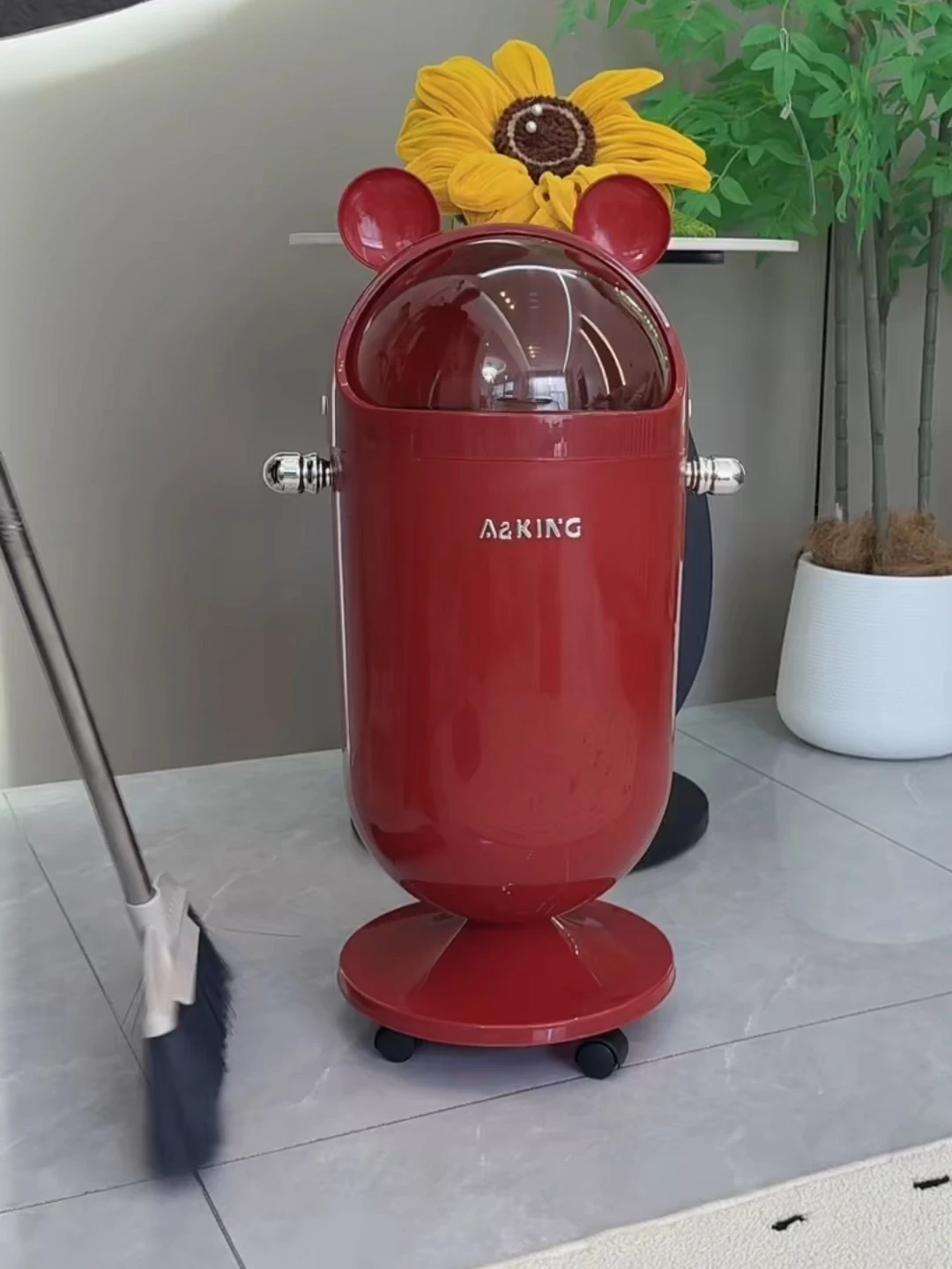 

Новая большая мусорная корзина 2025 года с крышкой, на высоких ножках, для кухни и дома, легко моется, простая конструкция, из АБС-пластика