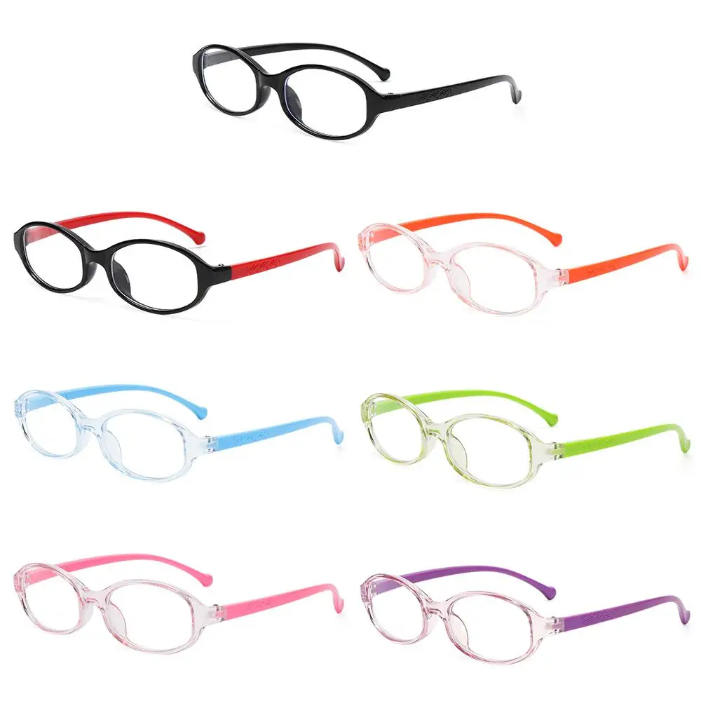 

Flat Mirror Anti-blue Rays Anti-UV Anti Blue Light Glasses Children Eyeglasses Computer Goggles Ellipse Kids Glasses