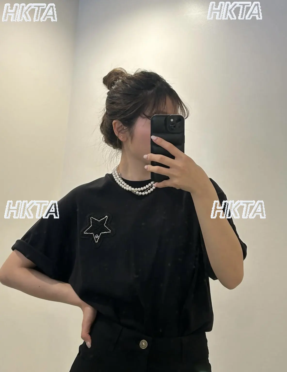 

Original Japanese Style Cloth Patch Star Print Short Sleeve T-shirt 2026 Summer New Loose Casual White T Shirts for Women Tops