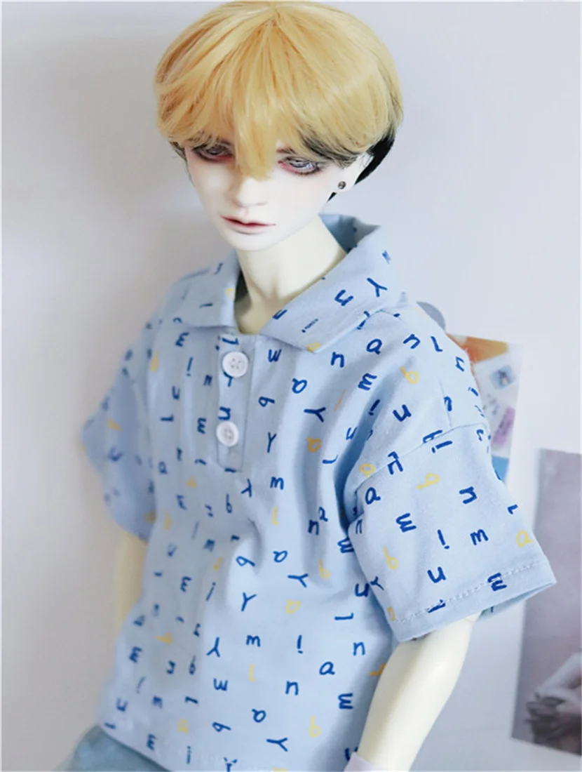 

Парик для куклы BJD подходит для стильных новых моделей 13/1/4 SD10 Размер дяди мужские и женские повседневные рубашки поло с коротким рукавом повседневные