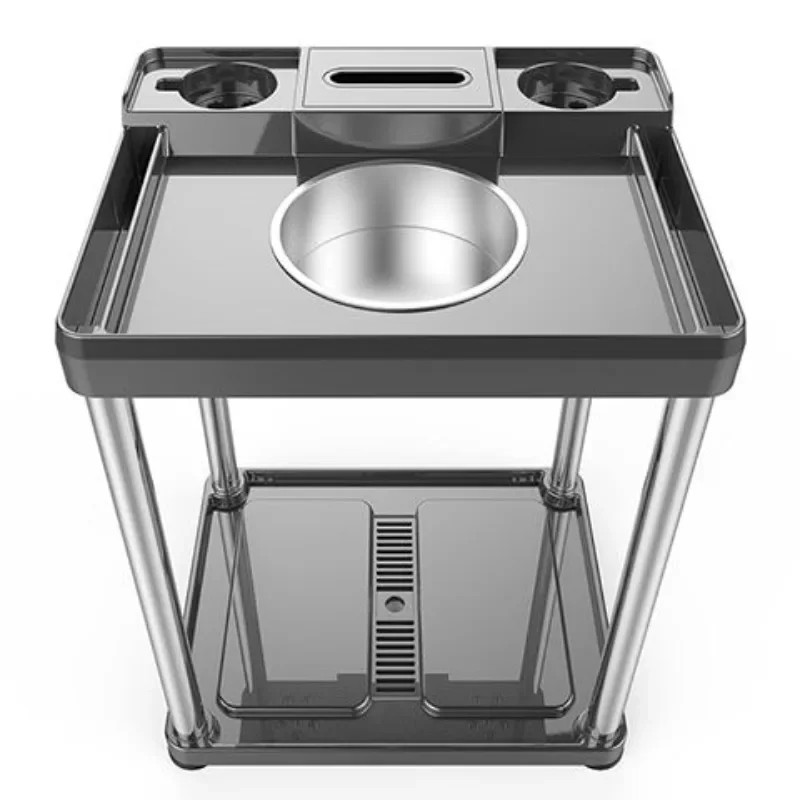 

Chess and card room mahjong machine coffee table, mahjong table next to the small tea machine tea rack