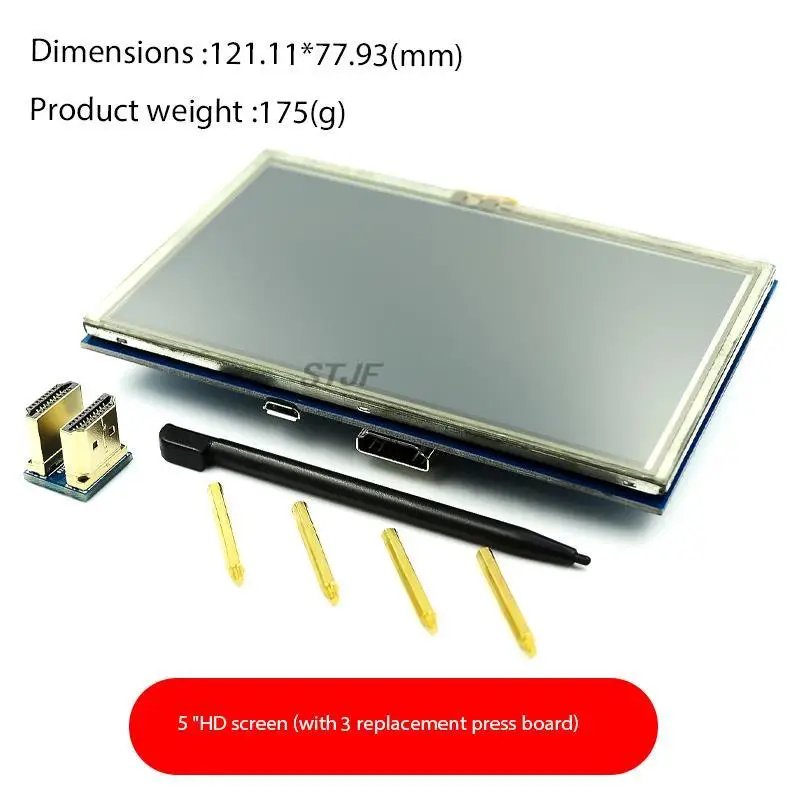 LCD module 5.0 inch Pi TFT 5 inch Resistive Touch Screen 5.0 inch LCD shield module HDMI interface for Raspberry Pi 3 A+/B+/2B