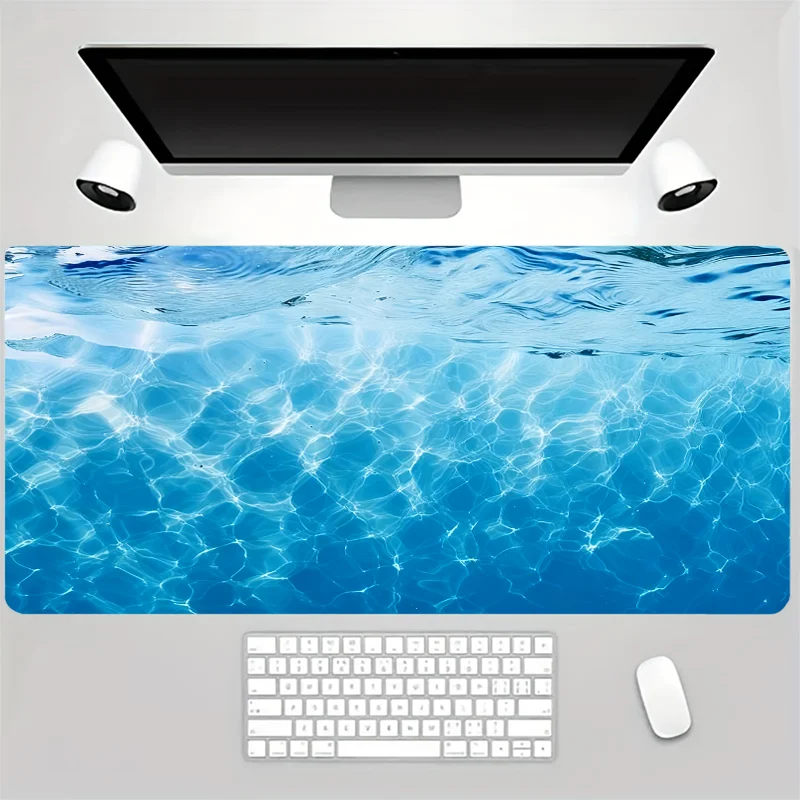 

Большой игровой коврик для мыши с морским пейзажем, нескользящая резиновая основа, декор для рабочего стола, пасхальный подарок для геймеров и офиса