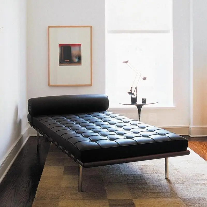 

Sofa Bed Barcelona Couch Lunch Break Lounge Chair Office Model Room Leather Single Bed