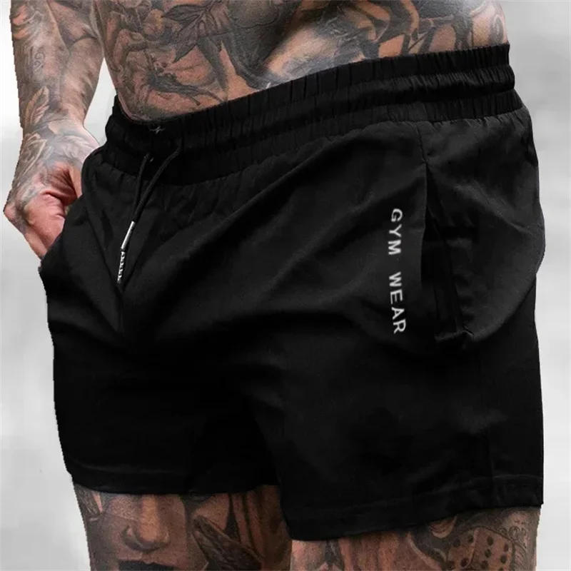 NEW Sports Trendy Quick-drying Three-point Pants Elastic Thin Running shorts Track And Field Training Pants Fitness Beach Shorts image 4